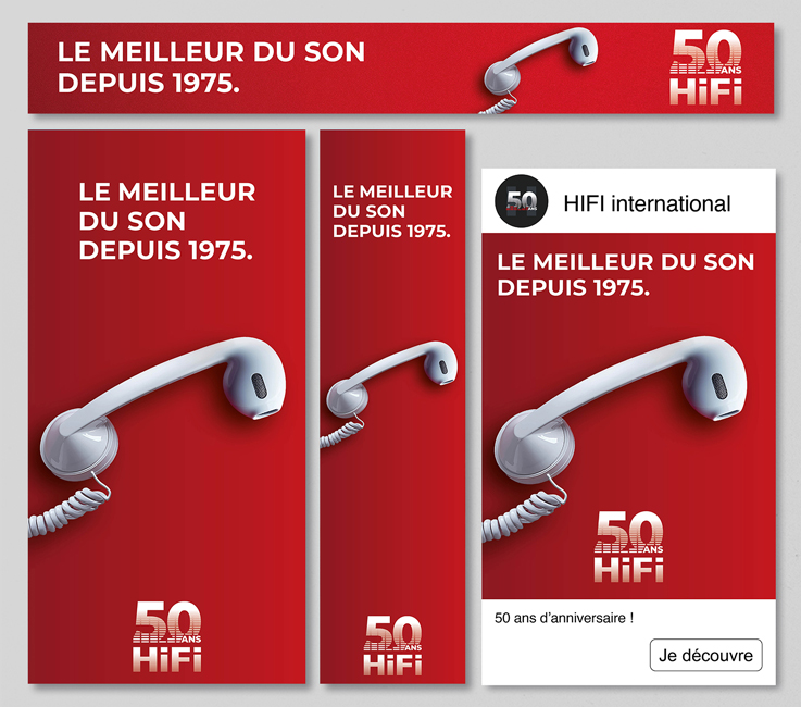 Différents formats du concept de la campagne