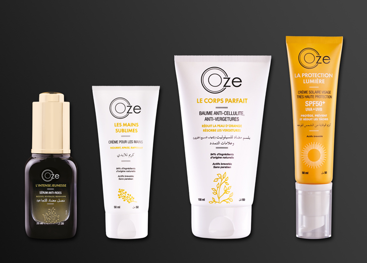 gamme de packaging marque Oze